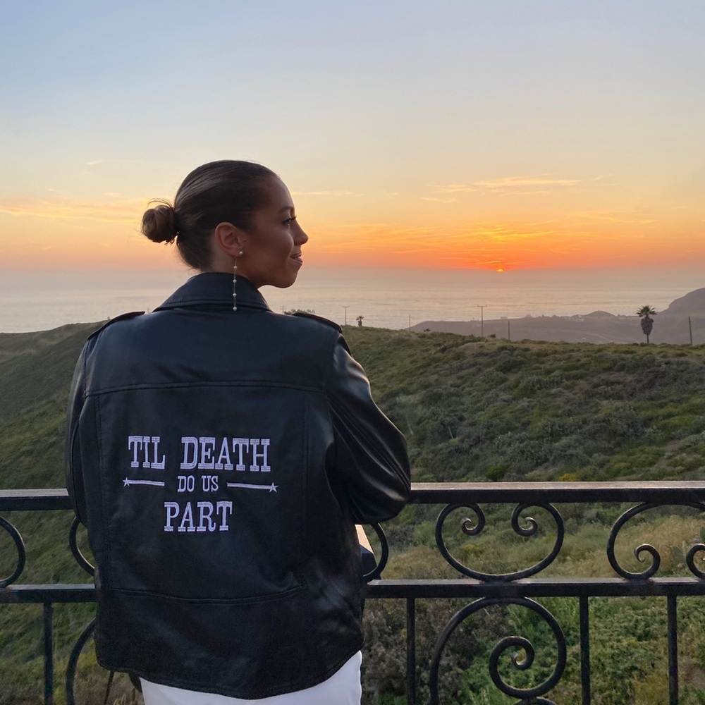 Nastygal “TILL DEATH DO US PART” leather jacket